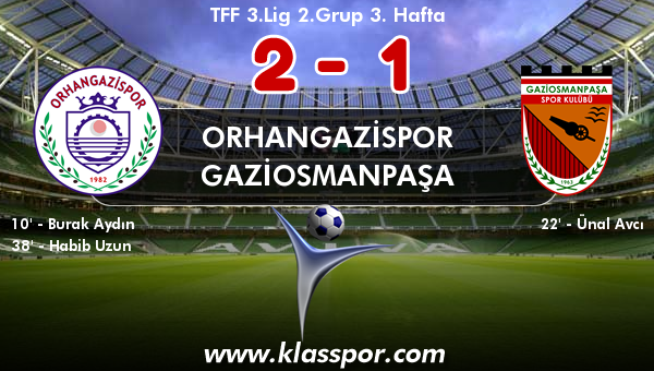 Orhangazispor 2 - Gaziosmanpaşa 1