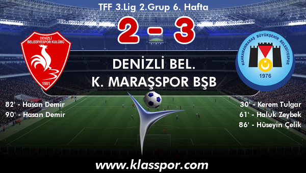 Denizli Bel. 2 - K. Maraşspor BŞB 3