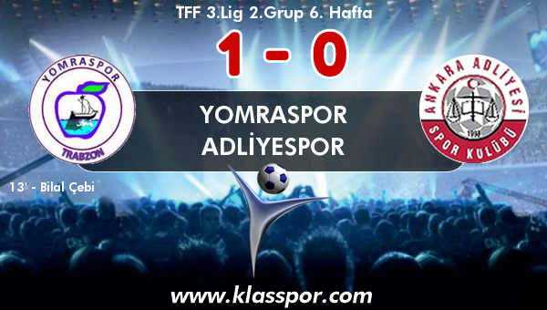 Yomraspor 1 - Adliyespor 0