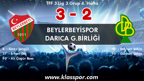 Beylerbeyispor 3 - Darıca G.Birliği 2