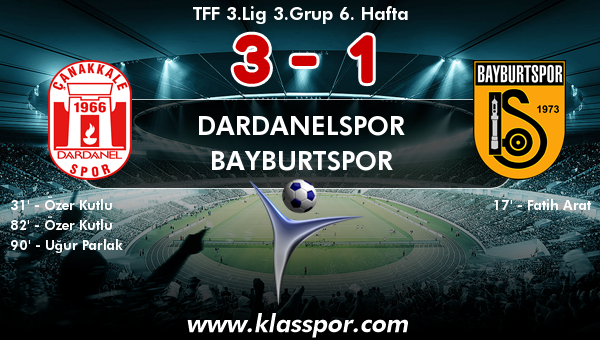Dardanelspor 3 - Bayburtspor 1