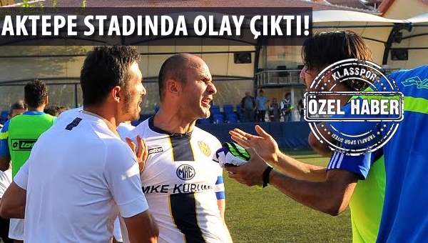 Aktepe Stadı'nda maç sonunda olay çıktı!