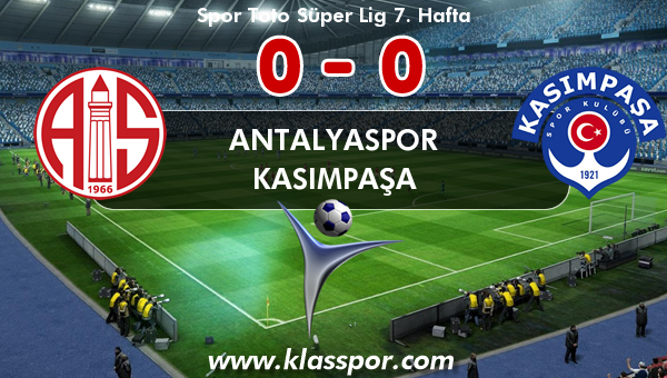 Antalyaspor 0 - Kasımpaşa 0