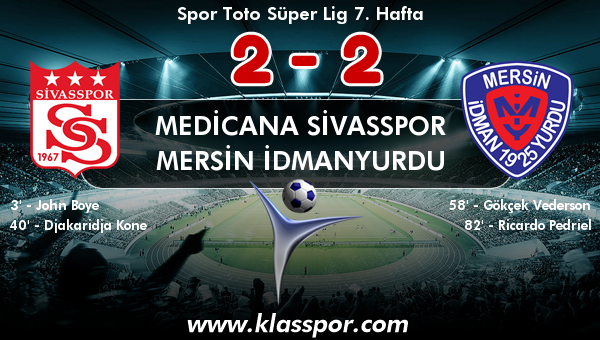 Medicana Sivasspor 2 - Mersin İdmanyurdu 2