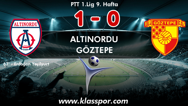 Altınordu 1 - Göztepe 0