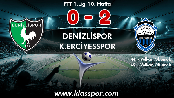 Denizlispor 0 - K.Erciyesspor 2