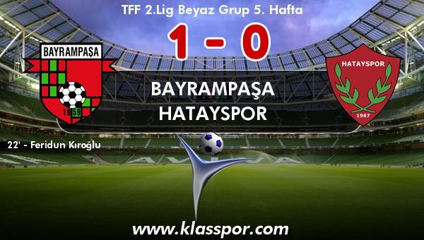 Bayrampaşa 1 - Hatayspor 0