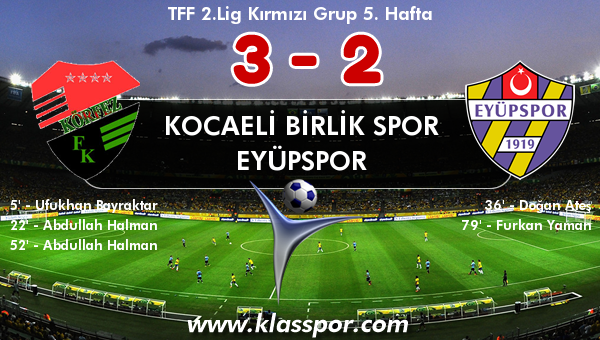 Kocaeli Birlik Spor 3 - Eyüpspor 2