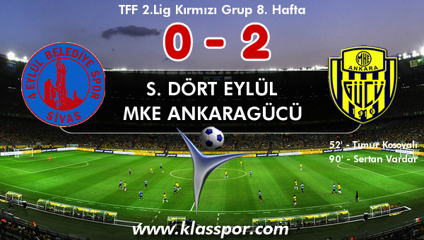 S. Dört Eylül 0 - MKE Ankaragücü 2