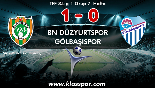 BN Düzyurtspor 1 - Gölbaşıspor 0