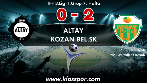 Altay 0 - Kozan Bel.SK 2