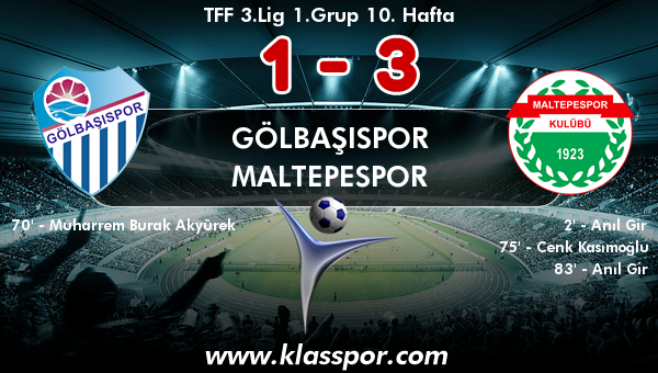 Gölbaşıspor 1 - Maltepespor 3