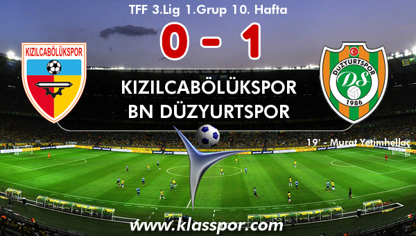 Kızılcabölükspor 0 - BN Düzyurtspor 1