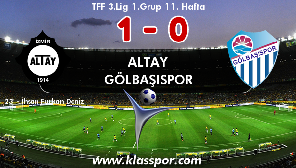 Altay 1 - Gölbaşıspor 0