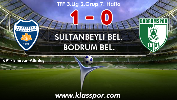 Sultanbeyli Bel. 1 - Bodrum Bel. 0