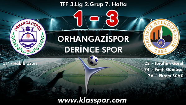 Orhangazispor 1 - Derince Spor 3