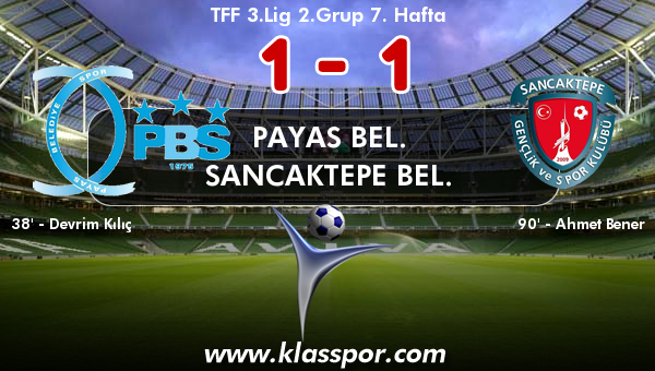 Payas Bel. 1 - Sancaktepe Bel. 1