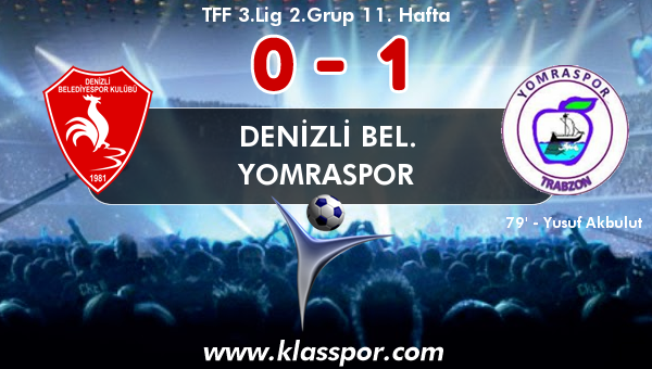 Denizli Bel. 0 - Yomraspor 1