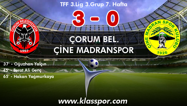 Çorum Bel. 3 - Çine Madranspor 0