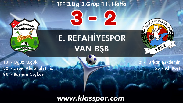 E. Refahiyespor 3 - Van BŞB 2