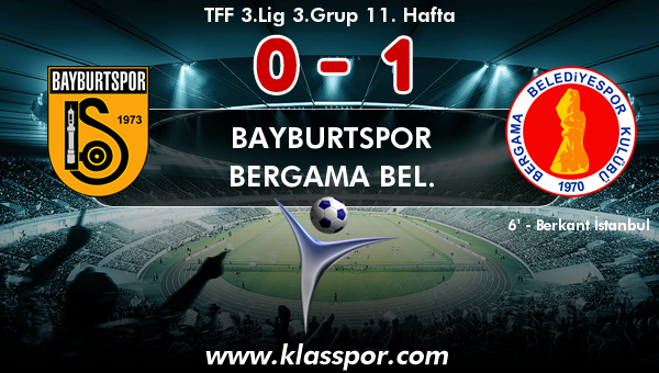 Bayburtspor 0 - Bergama Bel. 1