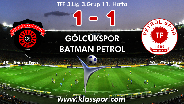 Gölcükspor 1 - Batman Petrol 1