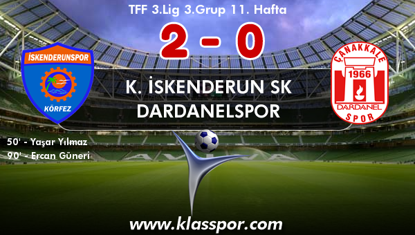 K. İskenderun SK 2 - Dardanelspor 0