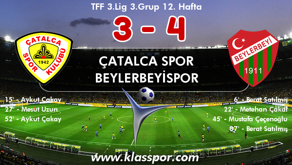 Çatalca Spor 3 - Beylerbeyispor 4