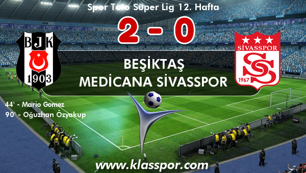 Beşiktaş 2 - Medicana Sivasspor 0