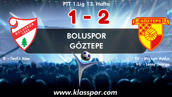 Boluspor 1 - Göztepe 2