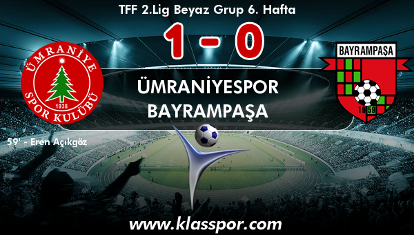 Ümraniyespor 1 - Bayrampaşa 0