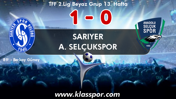 Sarıyer 1 - A. Selçukspor 0