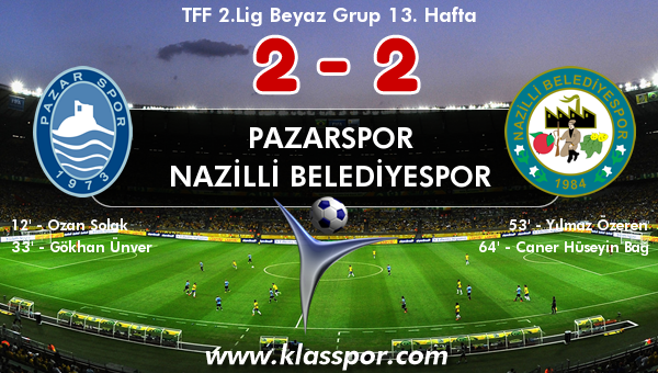 Pazarspor 2 - Nazilli Belediyespor 2