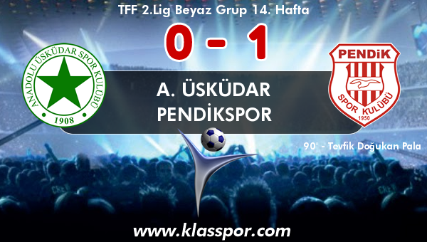 A. Üsküdar 0 - Pendikspor 1