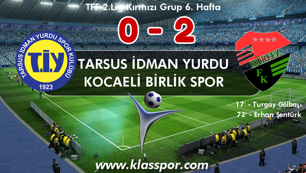 Tarsus İdman Yurdu 0 - Kocaeli Birlik Spor 2