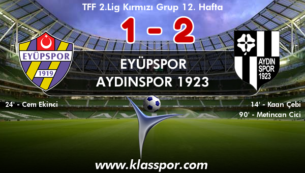 Eyüpspor 1 - Aydınspor 1923 2