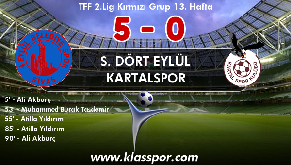 S. Dört Eylül 5 - Kartalspor 0