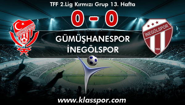 Gümüşhanespor 0 - İnegölspor 0