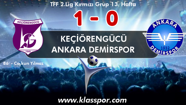 Keçiörengücü 1 - Ankara Demirspor 0