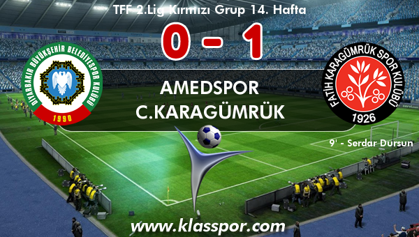 Amedspor 0 - C.Karagümrük 1