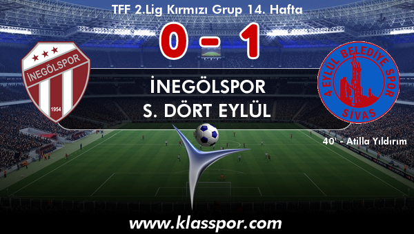 İnegölspor 0 - S. Dört Eylül 1