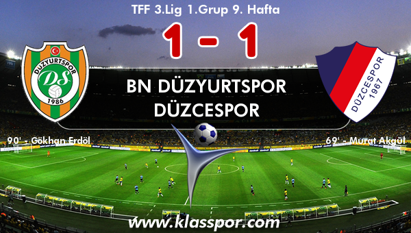 BN Düzyurtspor 1 - Düzcespor 1