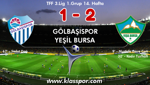 Gölbaşıspor 1 - Yeşil Bursa 2