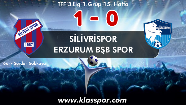 Silivrispor 1 - Erzurum Bşb Spor 0