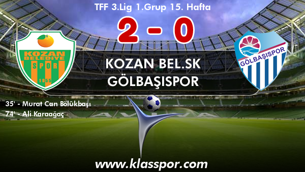 Kozan Bel.SK 2 - Gölbaşıspor 0