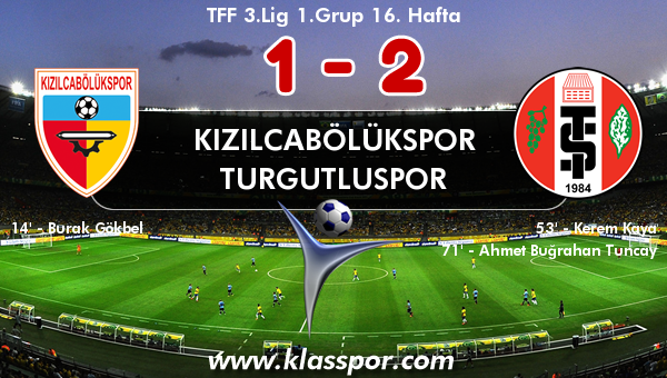 Kızılcabölükspor 1 - Turgutluspor 2