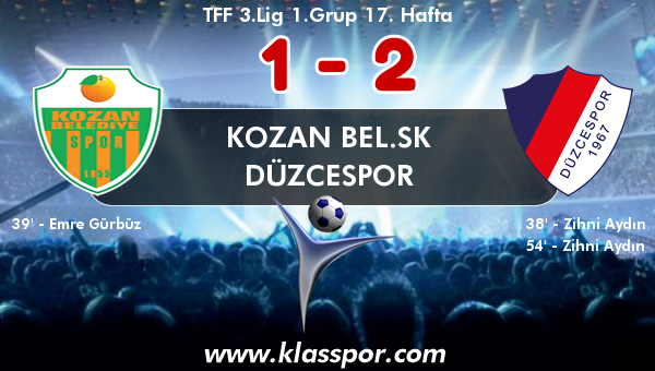 Kozan Bel.SK 1 - Düzcespor 2