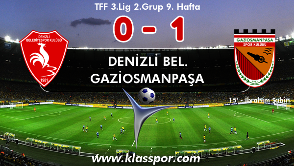 Denizli Bel. 0 - Gaziosmanpaşa 1