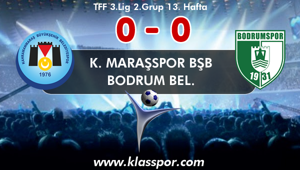 K. Maraşspor BŞB 0 - Bodrum Bel. 0