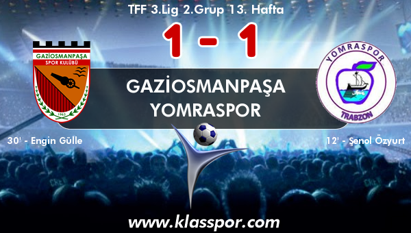 Gaziosmanpaşa 1 - Yomraspor 1